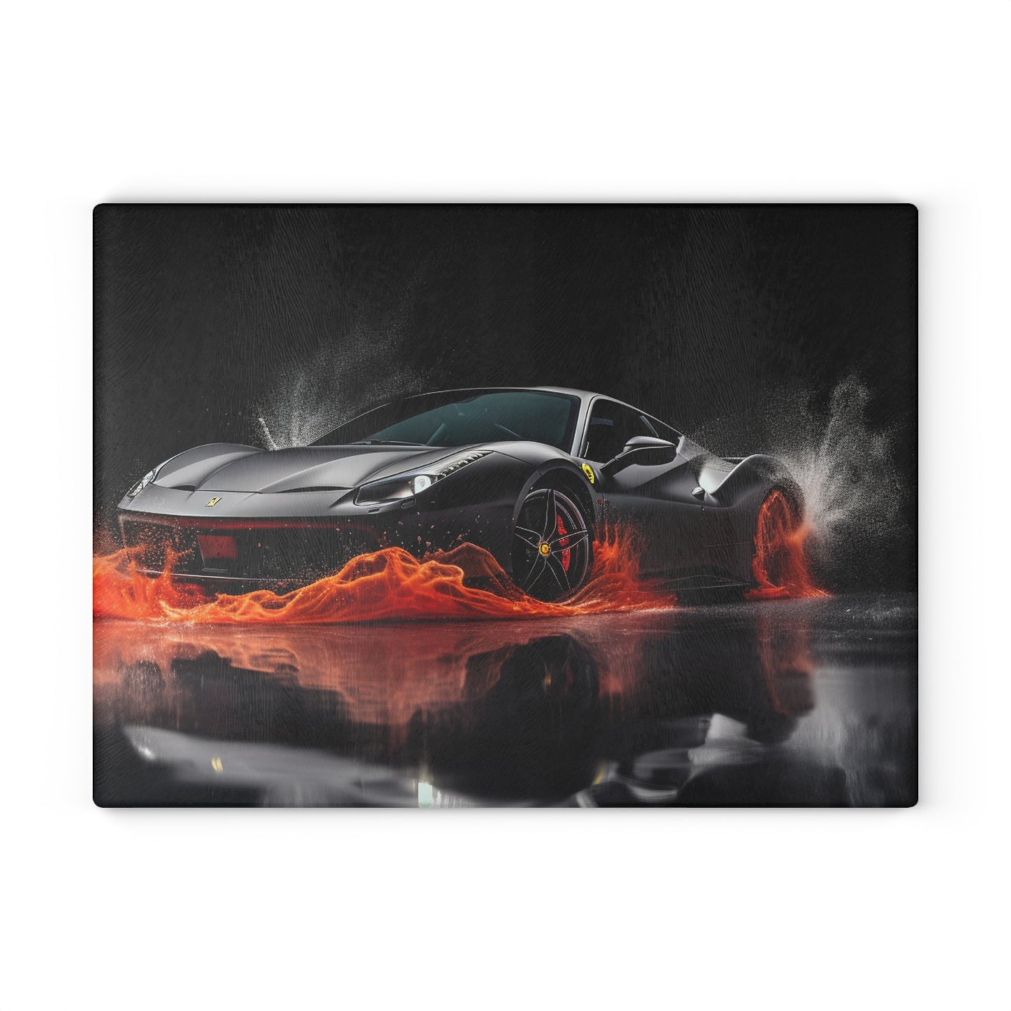 Glass Cutting Board Ferrari Water Splash 3