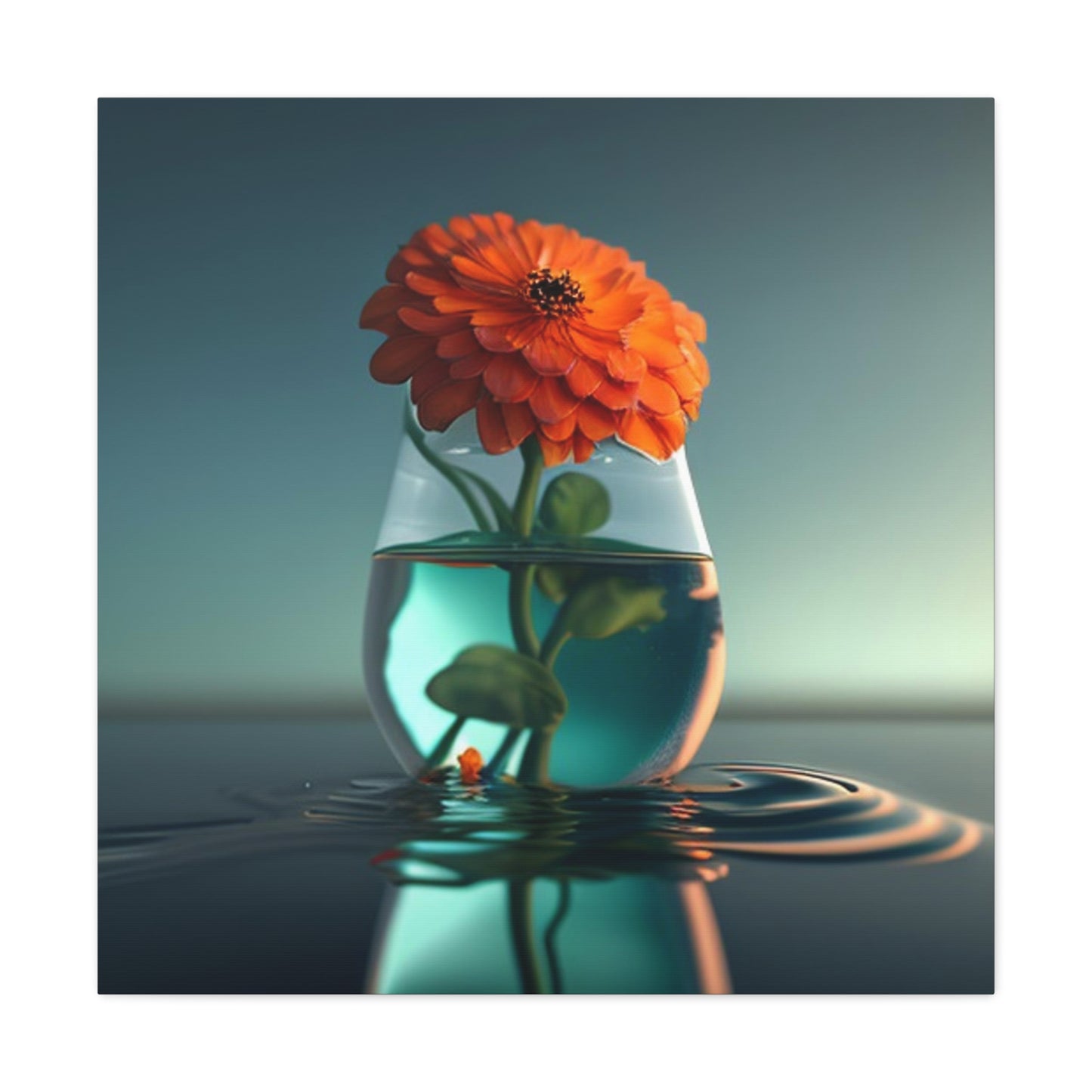 Canvas Gallery Wraps Orange Zinnia 1