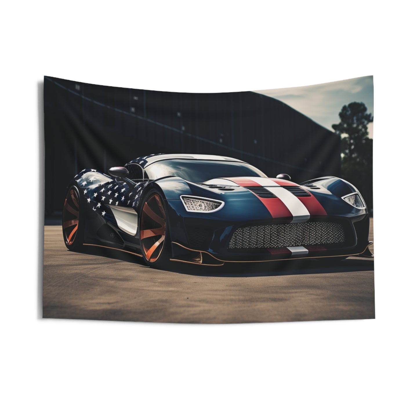 Indoor Wall Tapestries Bugatti Flag American 2