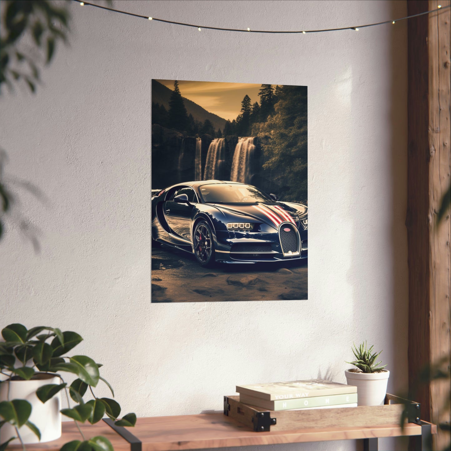 Premium Matte Vertical Posters Bugatti Waterfall 2