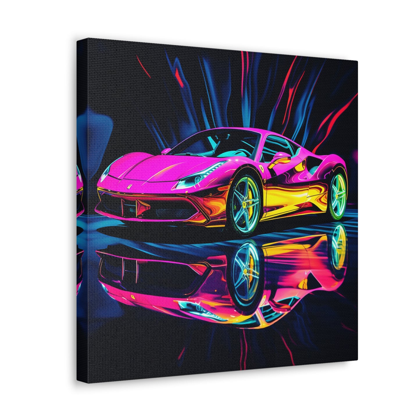 Canvas Gallery Wraps Pink Macro Ferrari 3