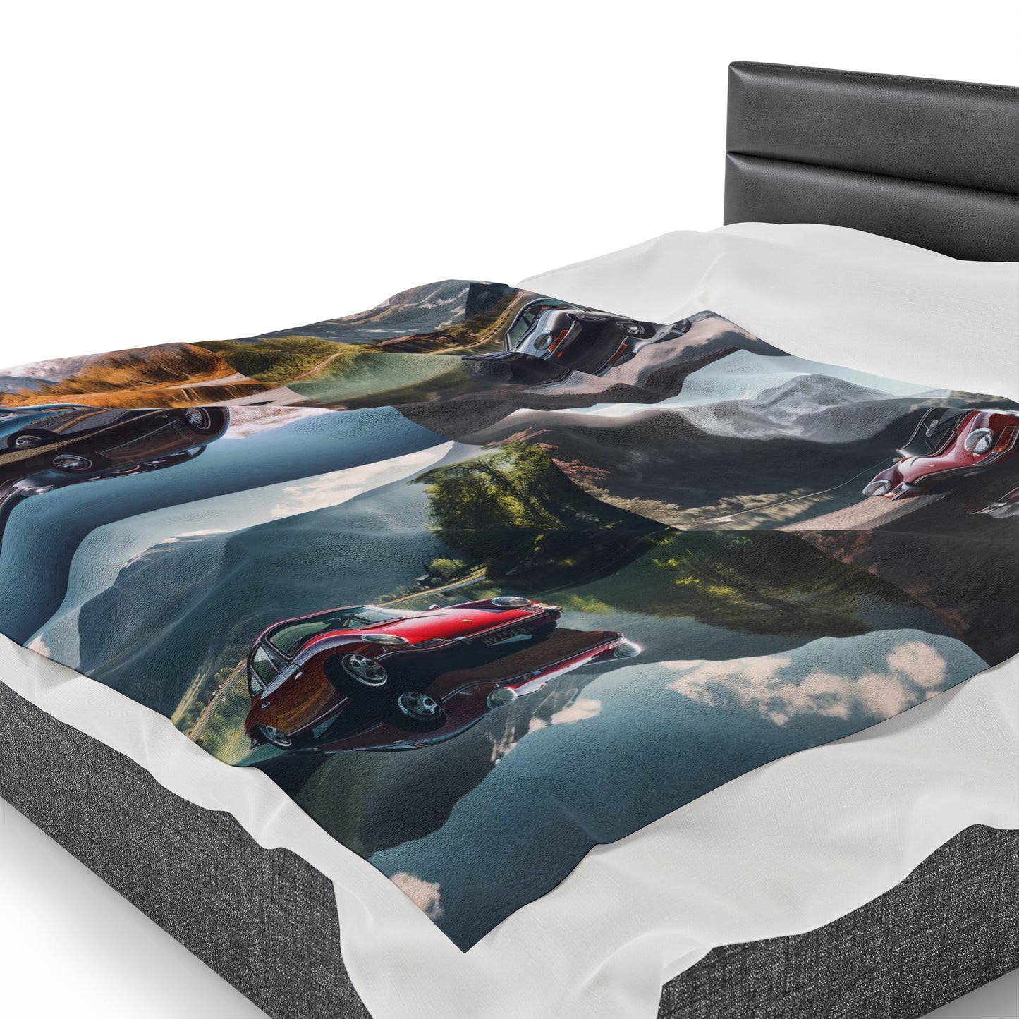 Velveteen Plush Blanket Porsche Lake 5