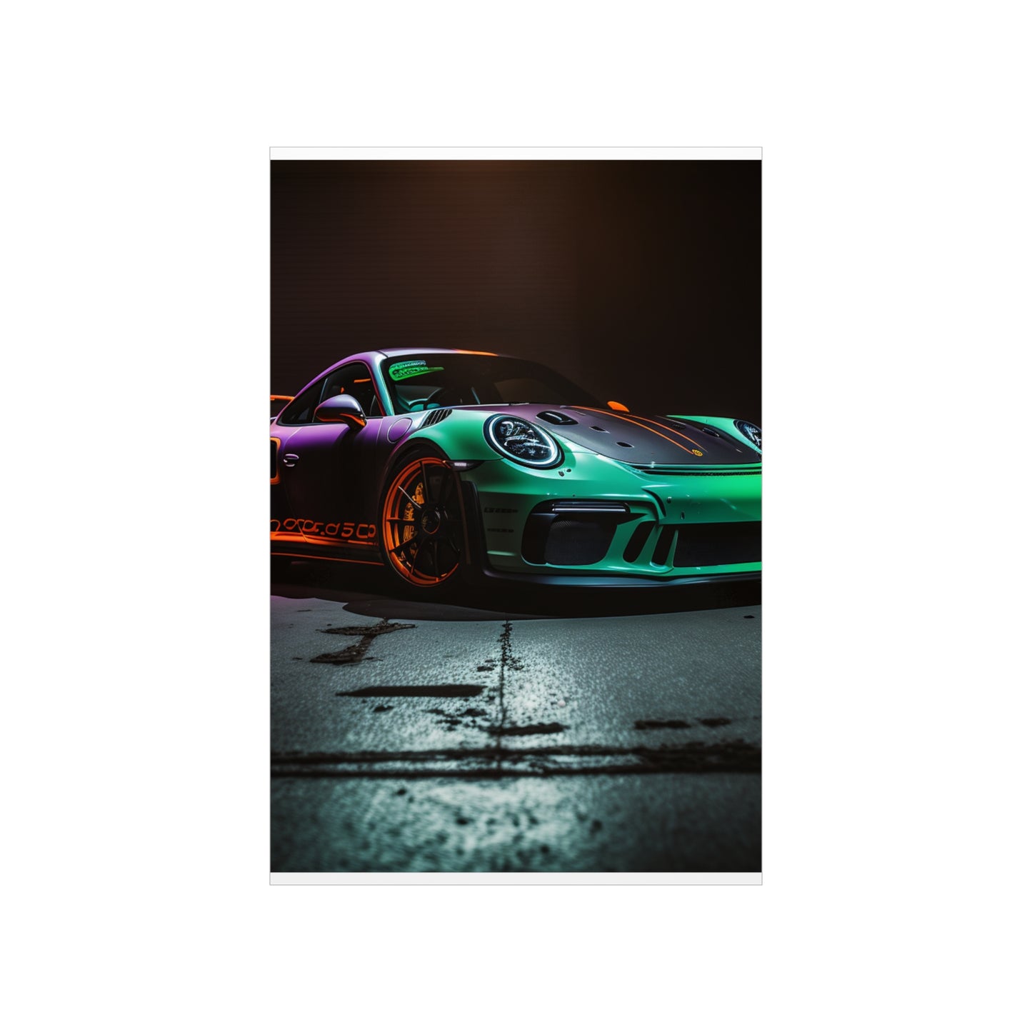 Premium Matte Vertical Posters Porsche Color 4