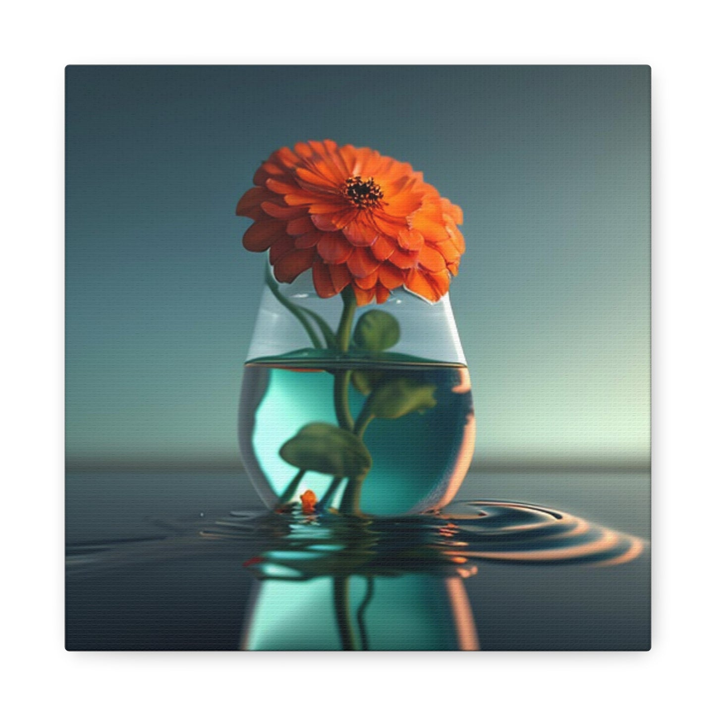 Canvas Gallery Wraps Orange Zinnia 1