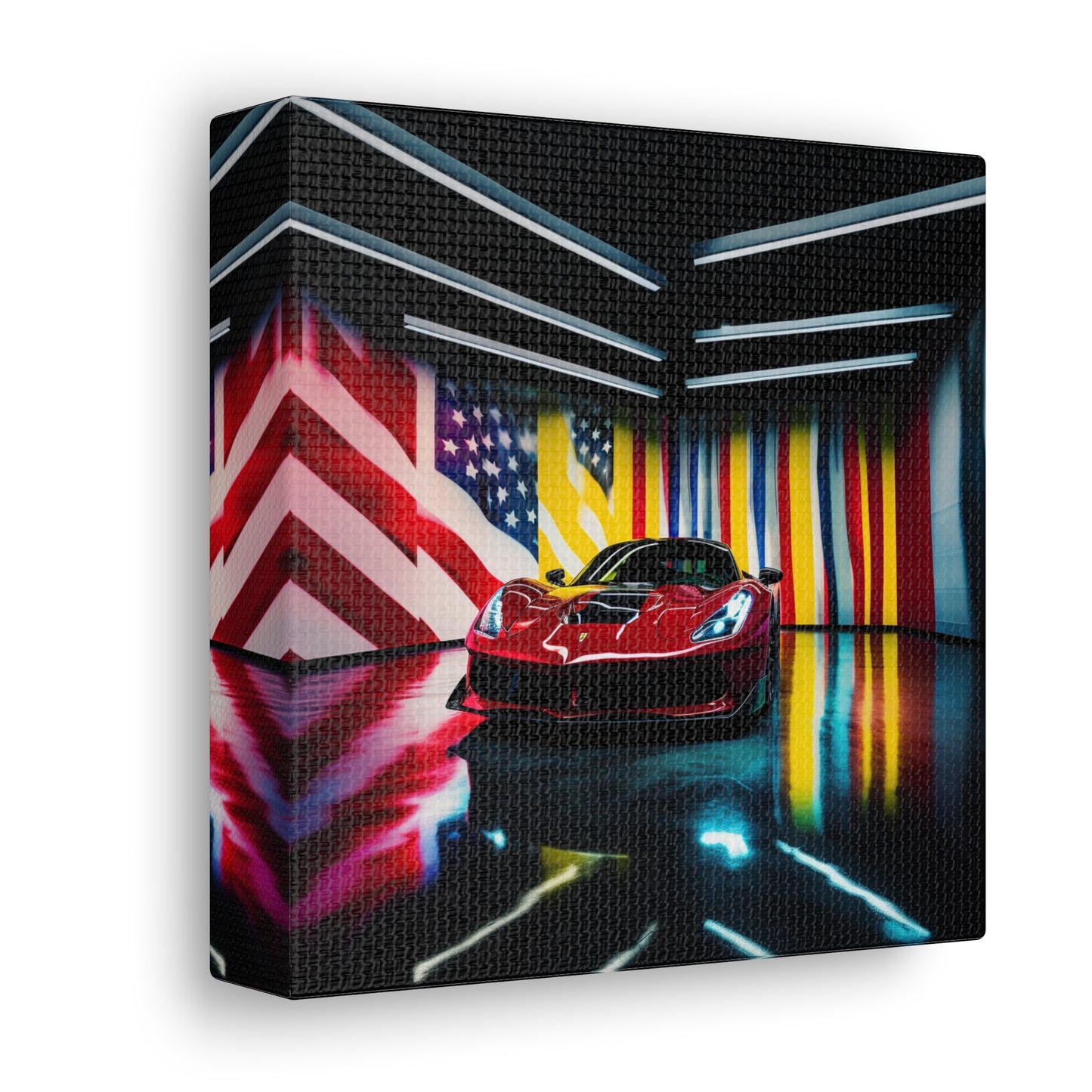 Canvas Gallery Wraps Macro Flag Ferrari 2