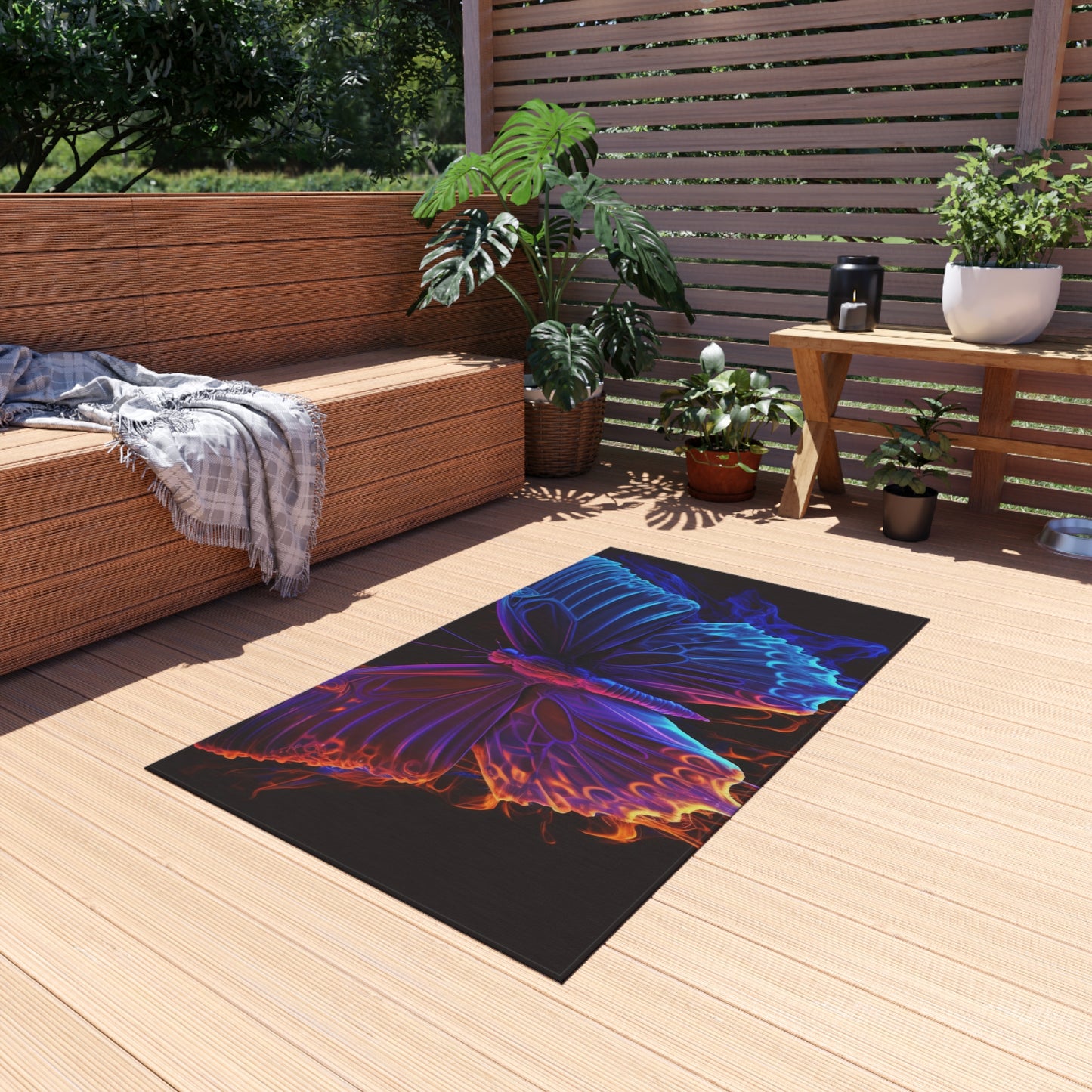 Outdoor Rug  Thermal Butterfly 1