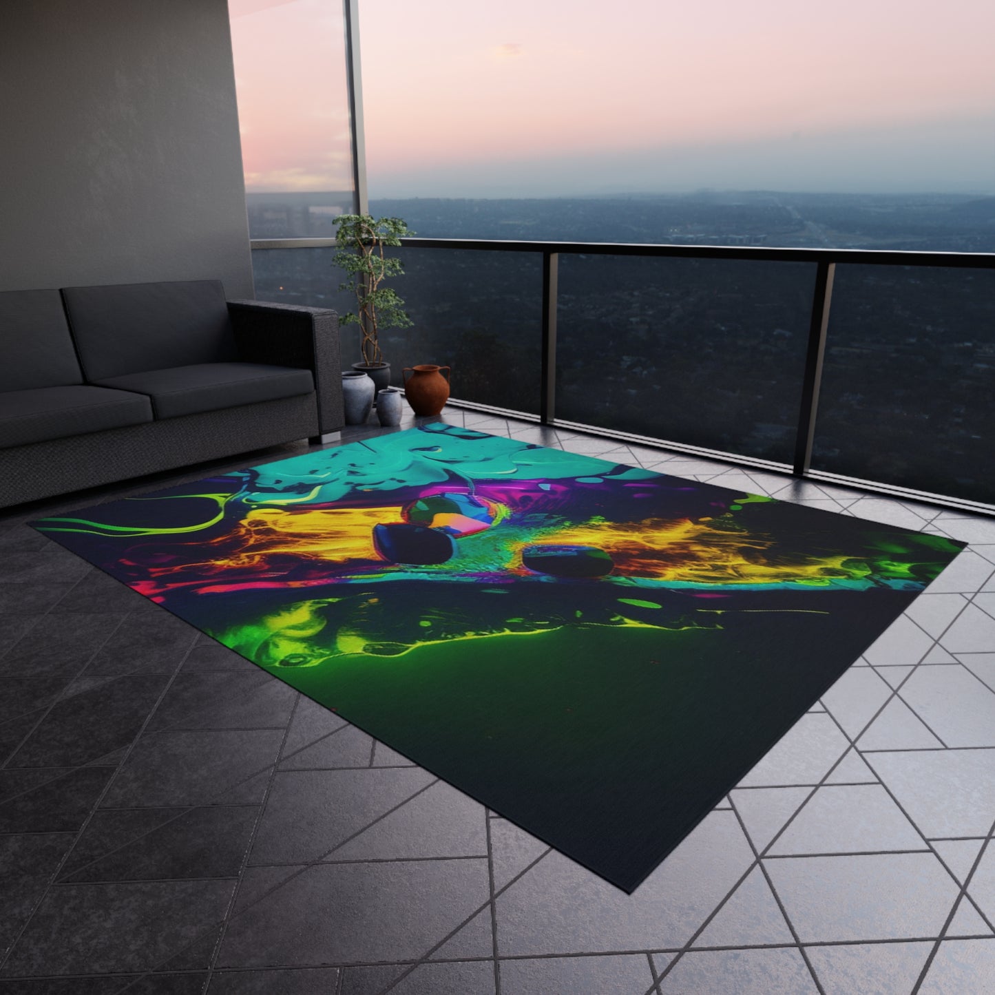 Outdoor Rug  Florescent Glow 4