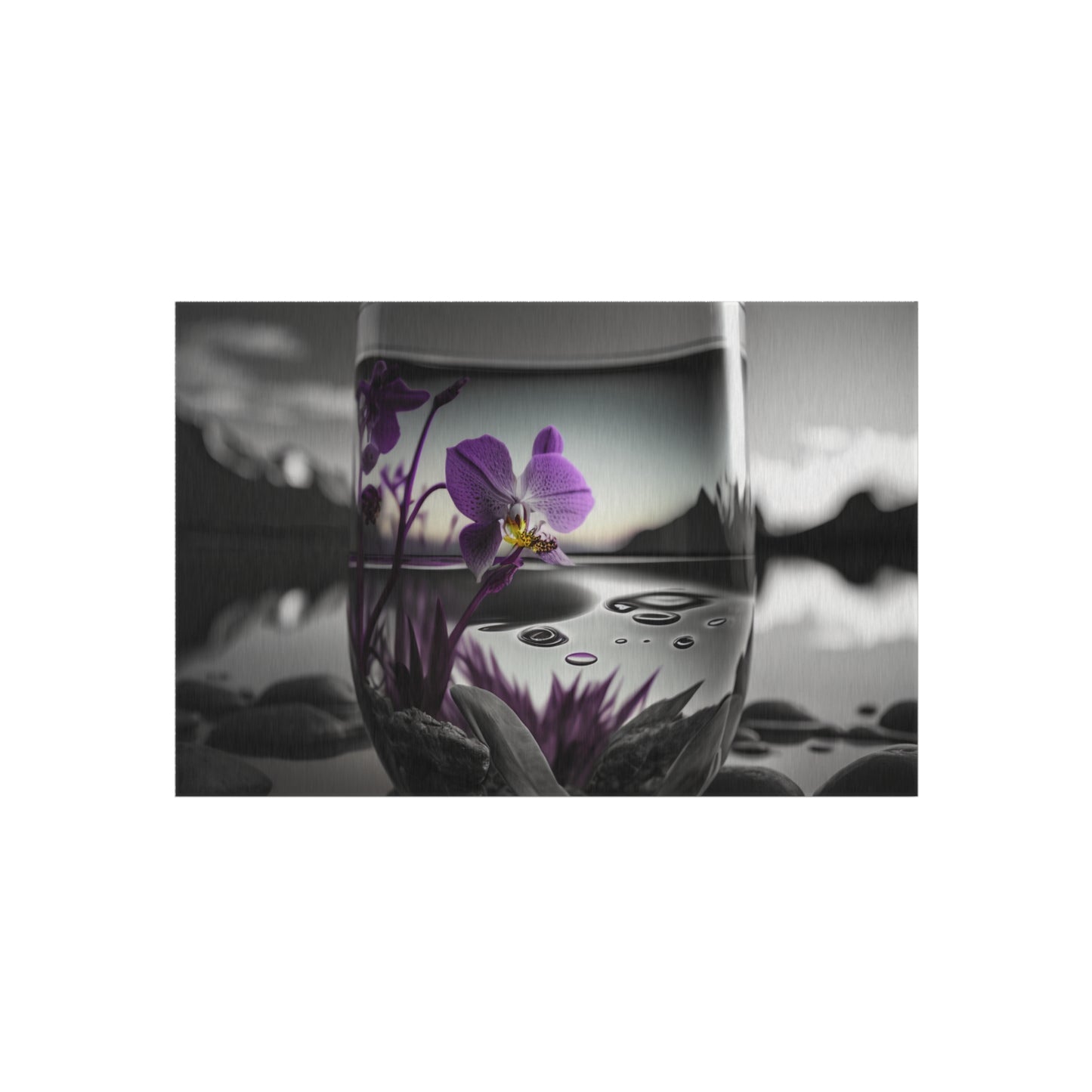 Outdoor Rug  Purple Orchid Glass vase 2