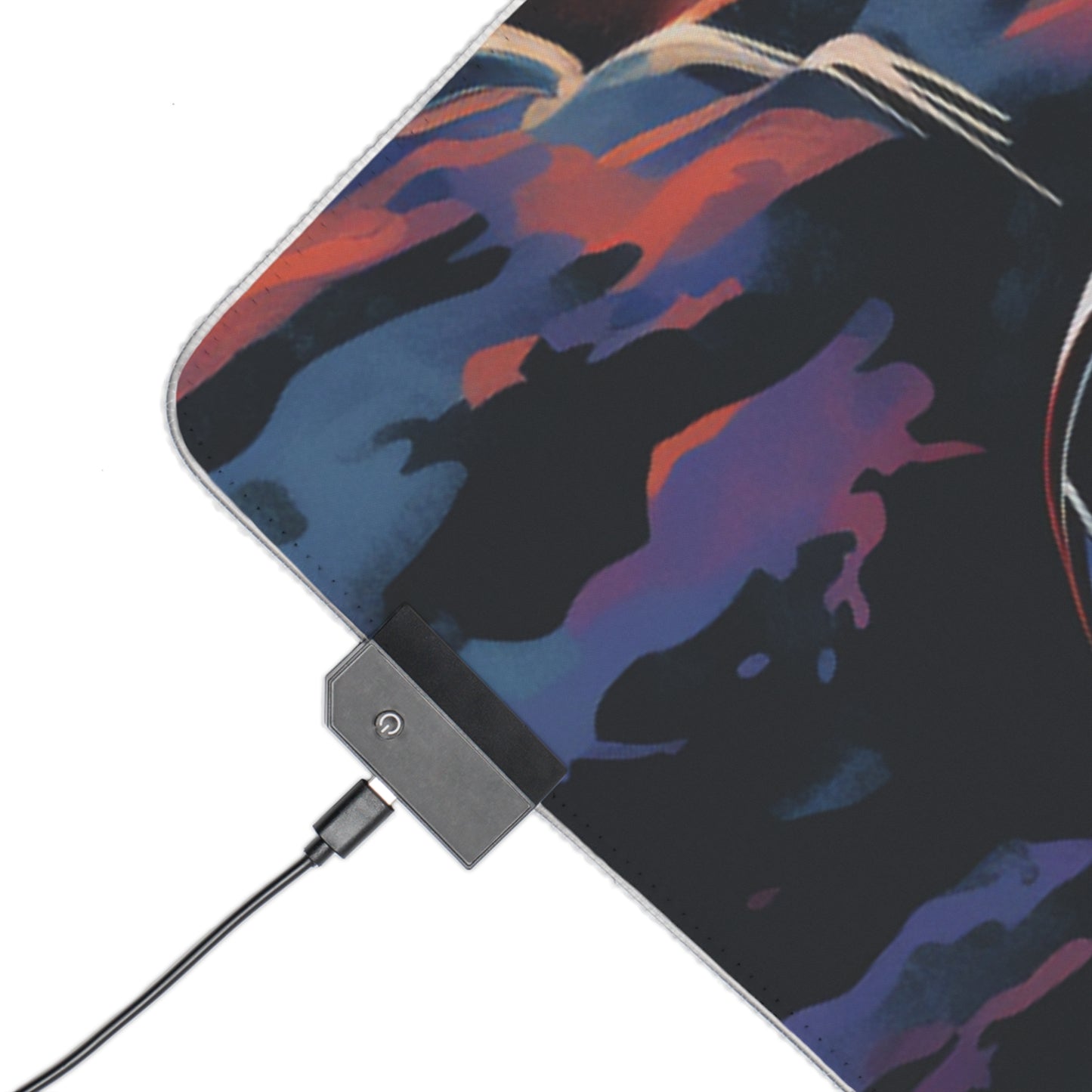 LED Gaming Mouse Pad American Flag Porsche Abstract 4