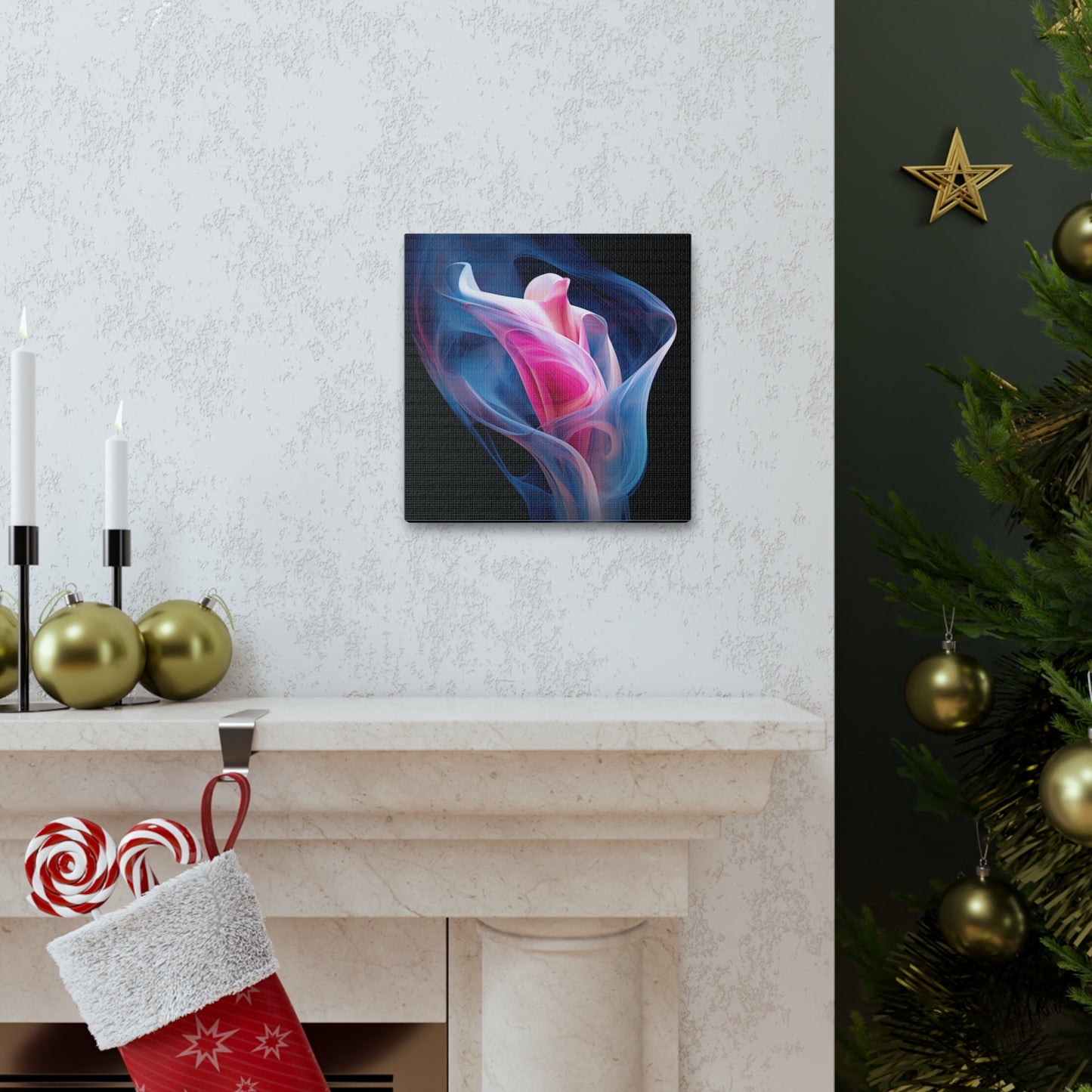 Canvas Gallery Wraps Pink & Blue Tulip Rose 3