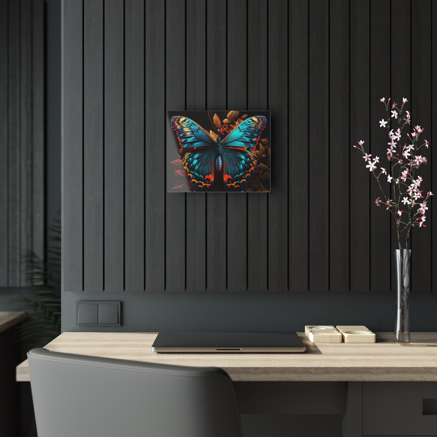 Acrylic Prints Hue Neon Butterfly 1