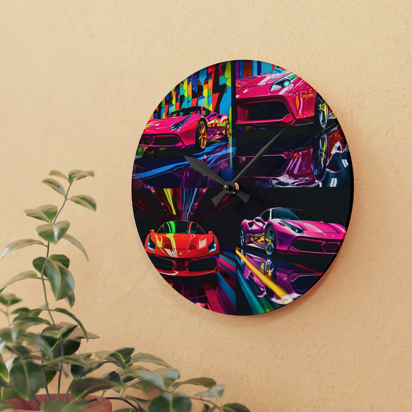 Acrylic Wall Clock Ferrari Flair Macro 5