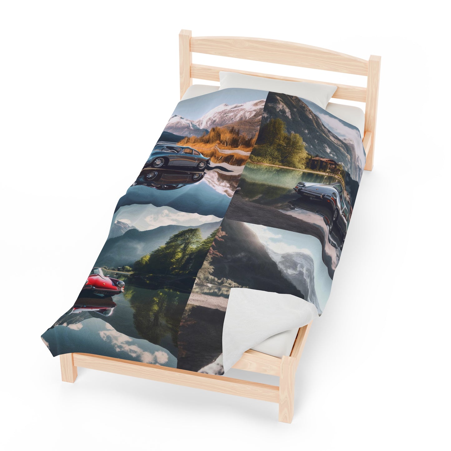 Velveteen Plush Blanket Porsche Lake 5