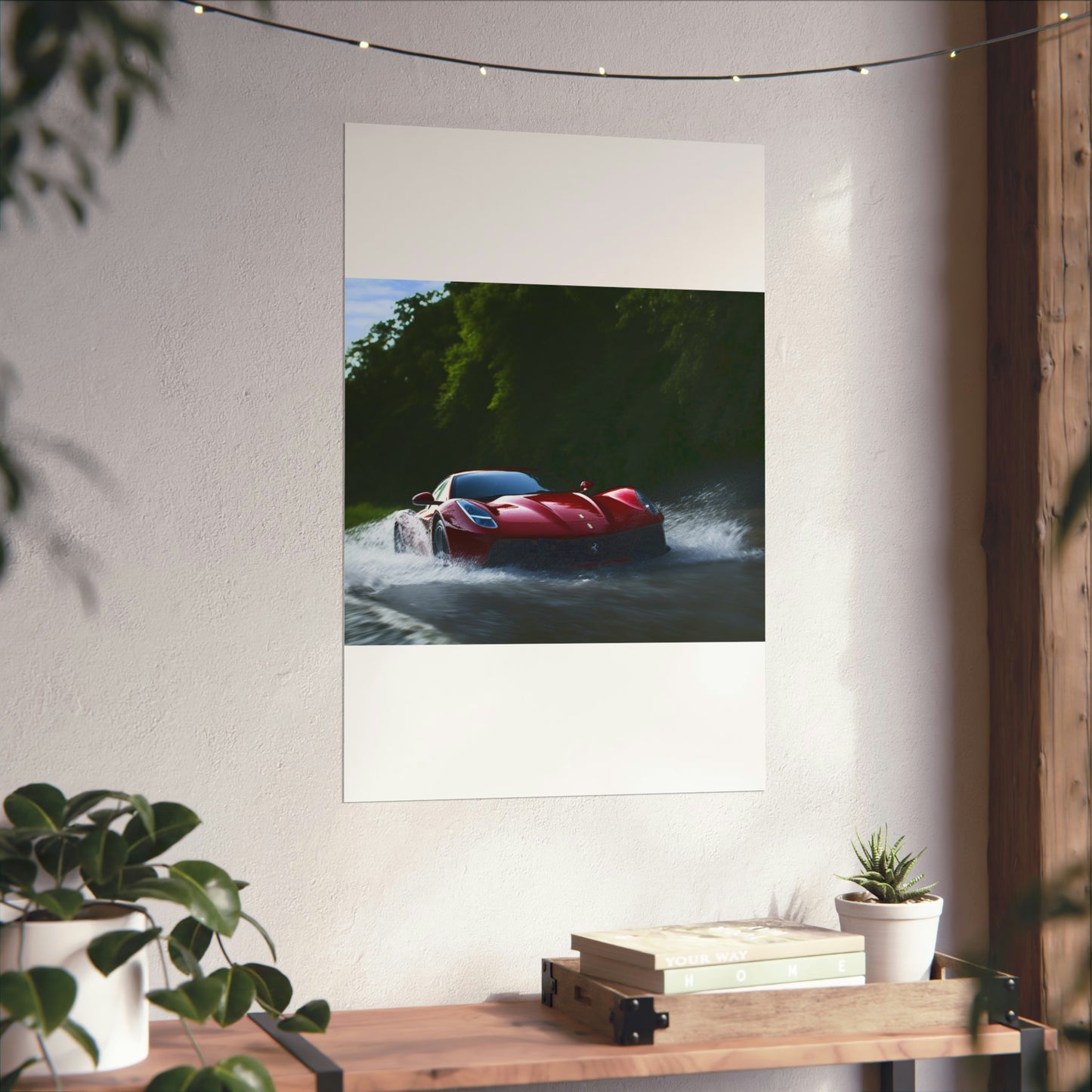 Premium Matte Vertical Posters Water Ferrari Splash 1