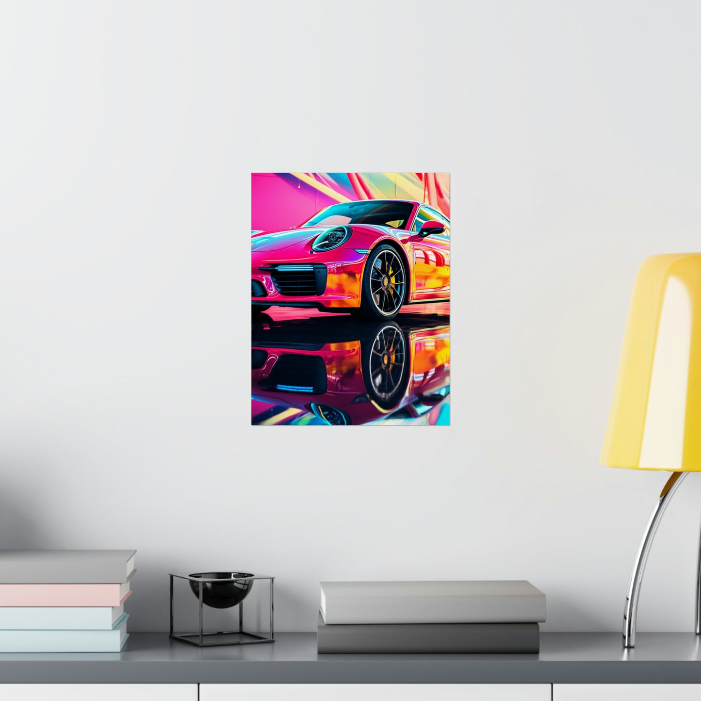 Premium Matte Vertical Posters Macro Porsche 4