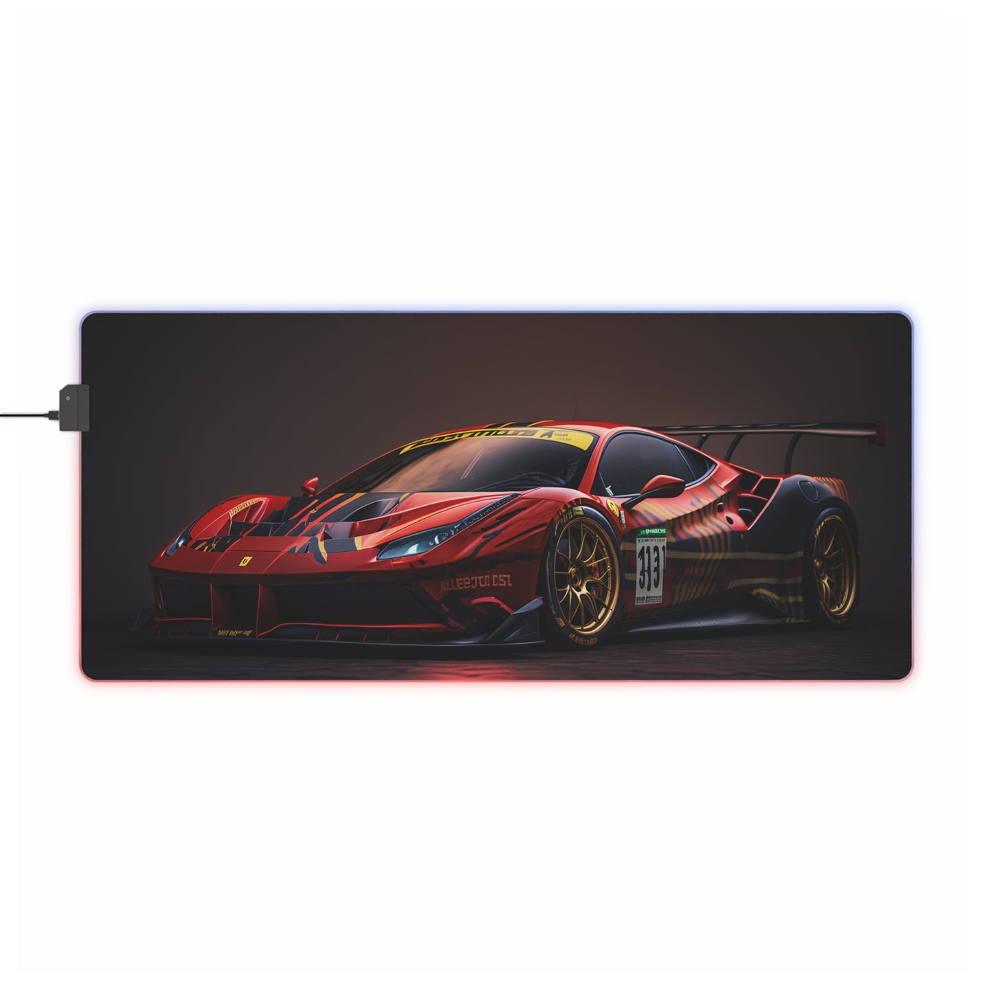 LED Gaming Mouse Pad Ferrari Red 1