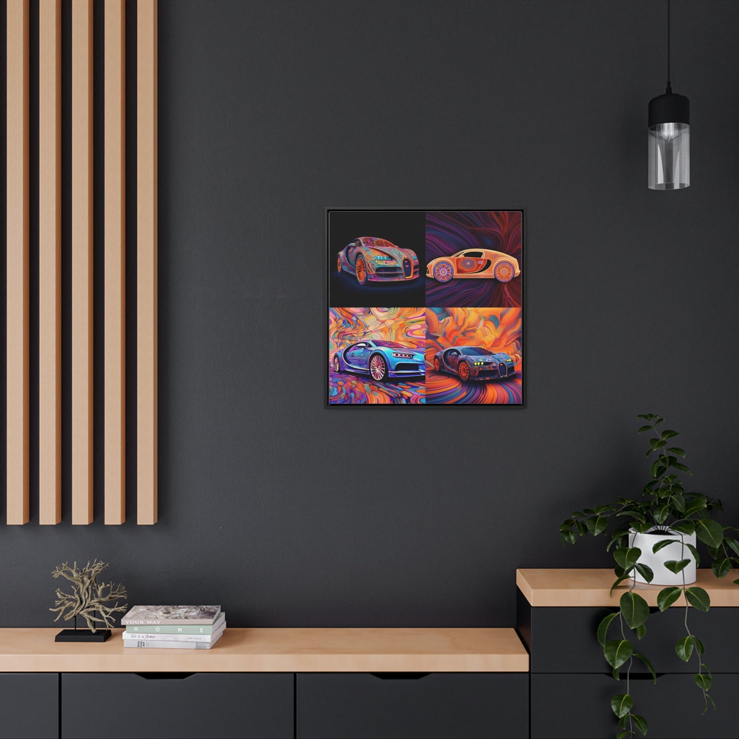 Gallery Canvas Wraps, Square Frame Bugatti Abstract Concept 5