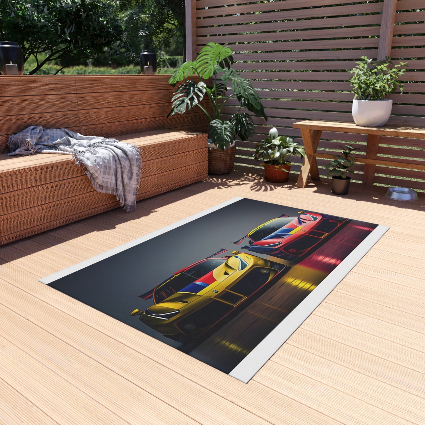 Outdoor Rug  Ferrari Red Blue 1