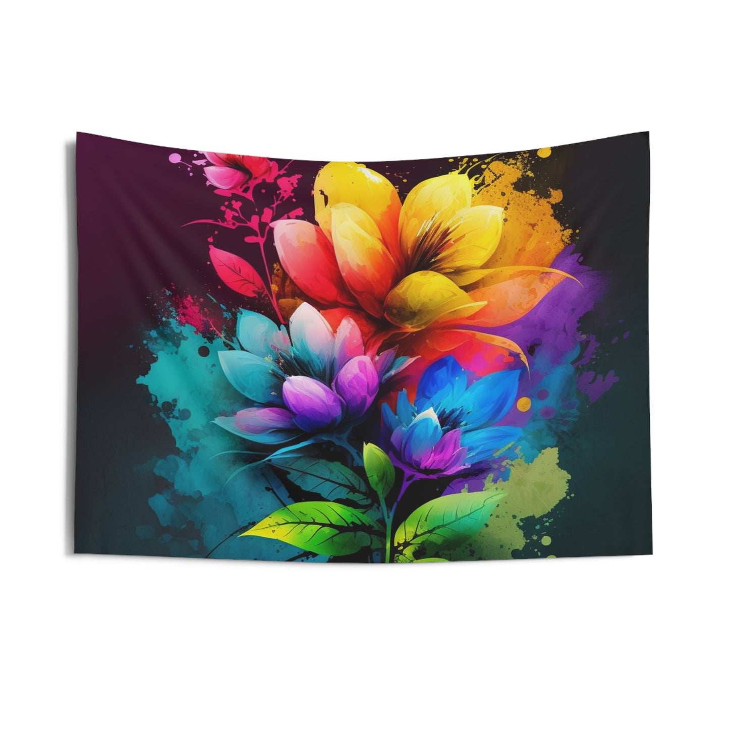 Indoor Wall Tapestries Bright Spring Flowers 3