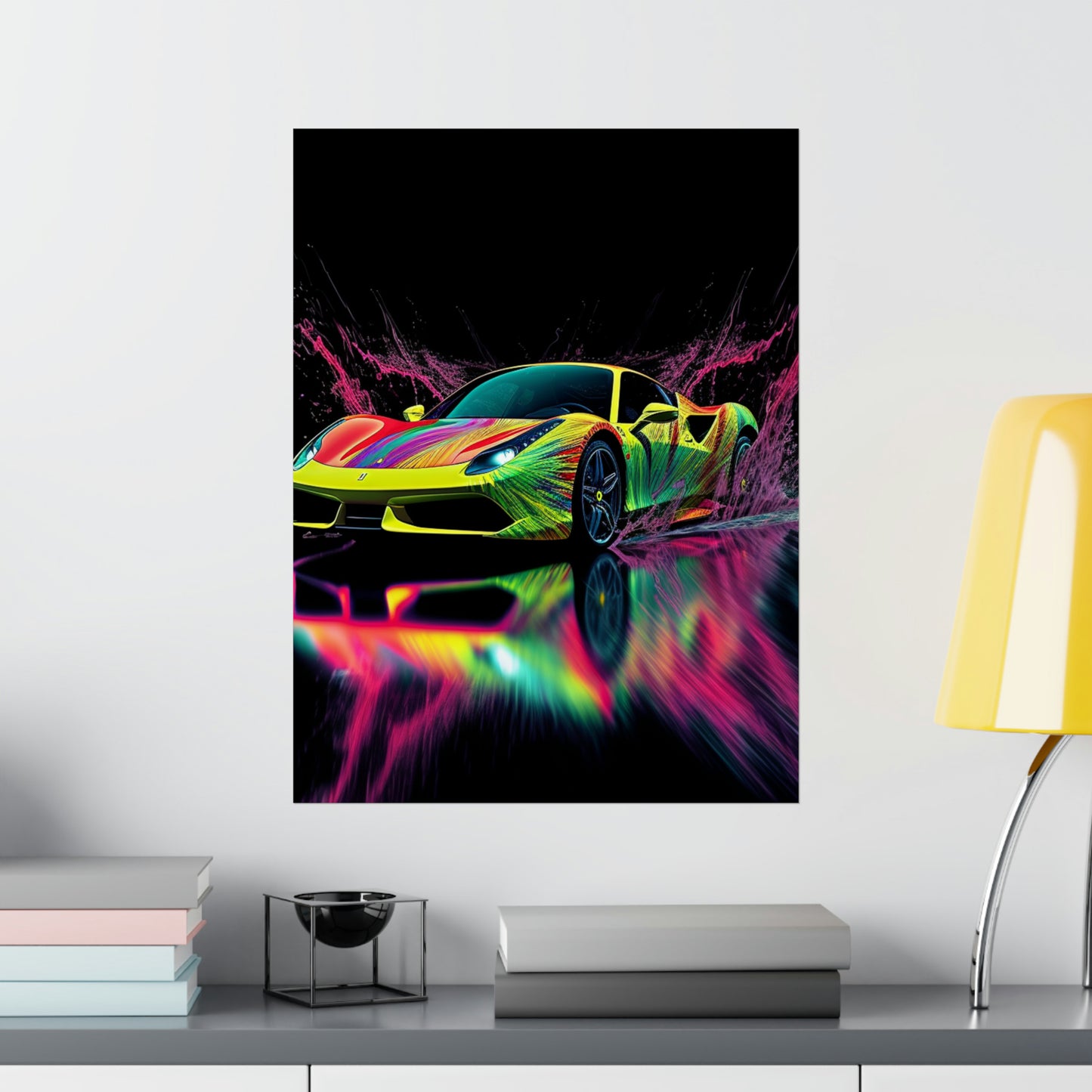 Premium Matte Vertical Posters Ferrari Fusion Water 2