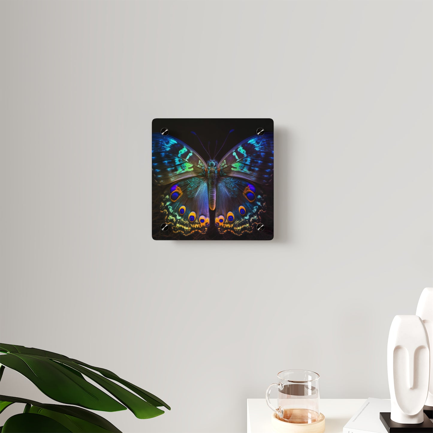 Acrylic Wall Art Panels Neon Hue Butterfly 3