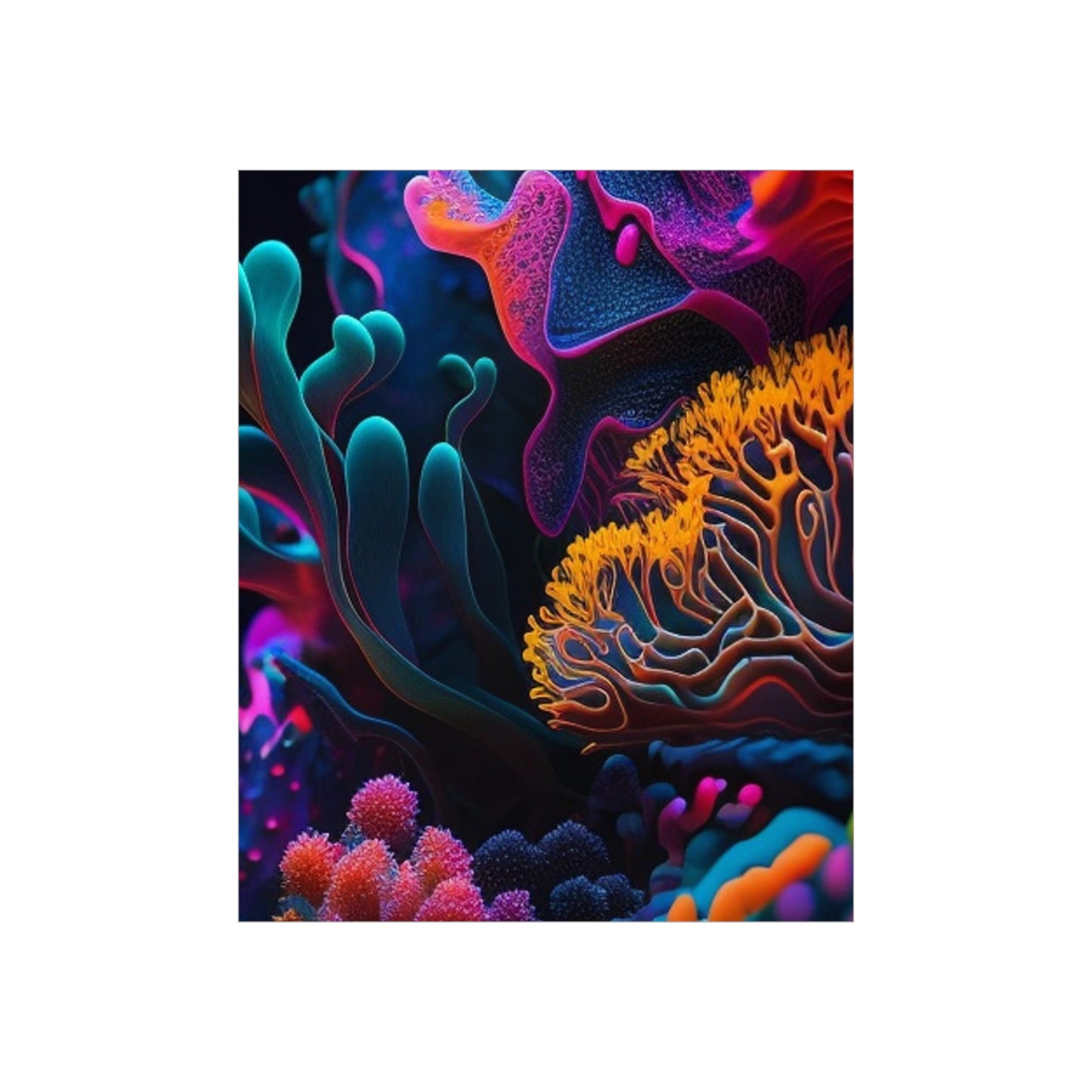 Premium Matte Vertical Posters Macro Coral Reef 2