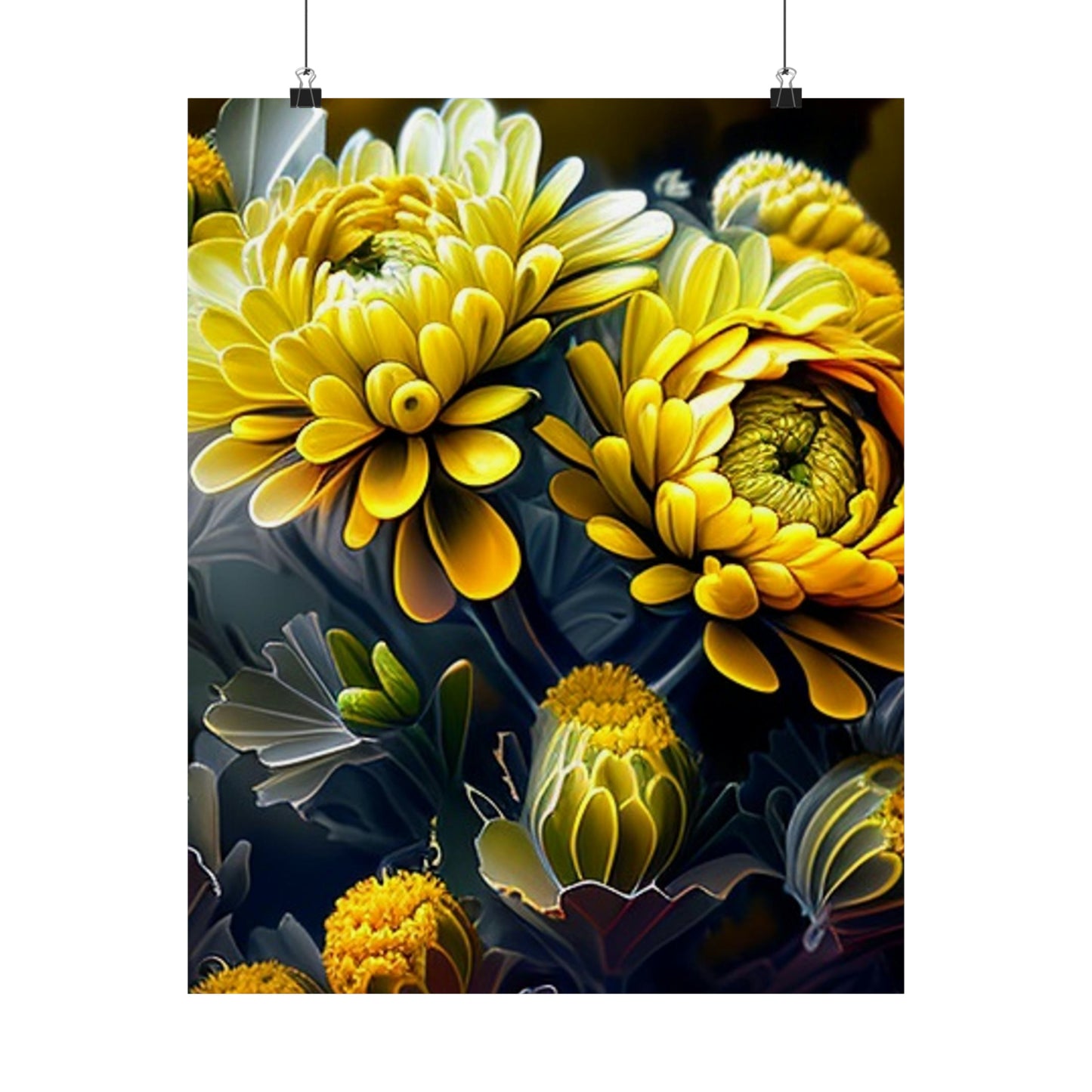 Premium Matte Vertical Posters Yellow Hermosas Flores Amarillas 4