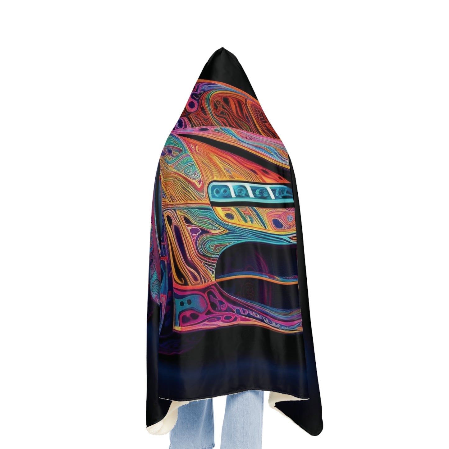 Snuggle Hooded Blanket Bugatti Abstract Concept 1