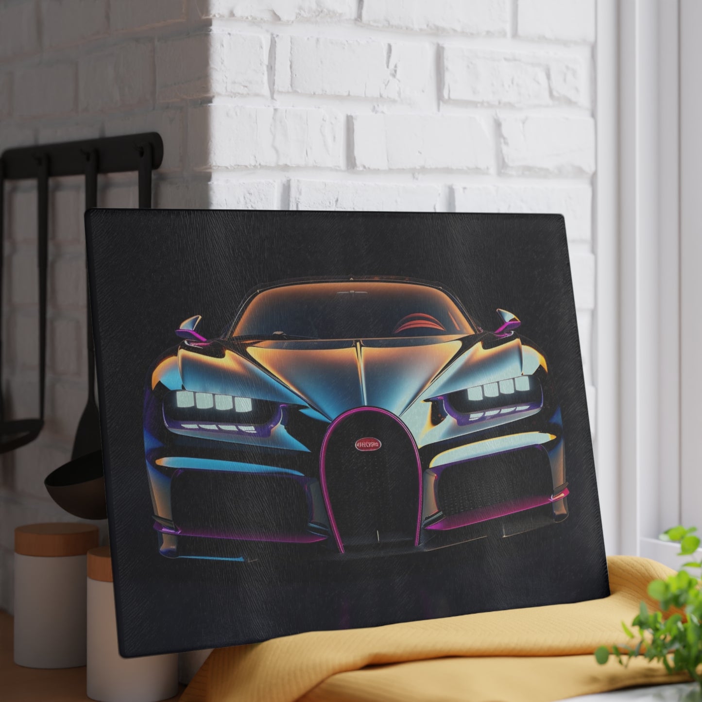 Glass Cutting Board Hyper Bugatti Chiron 1