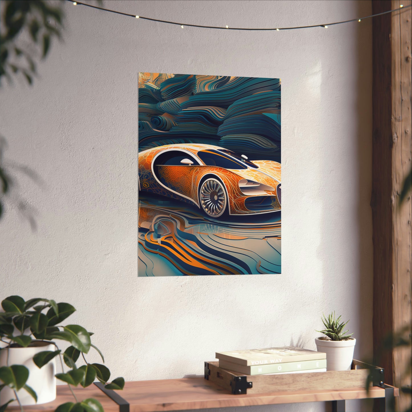 Premium Matte Vertical Posters Bugatti Abstract Flair 1