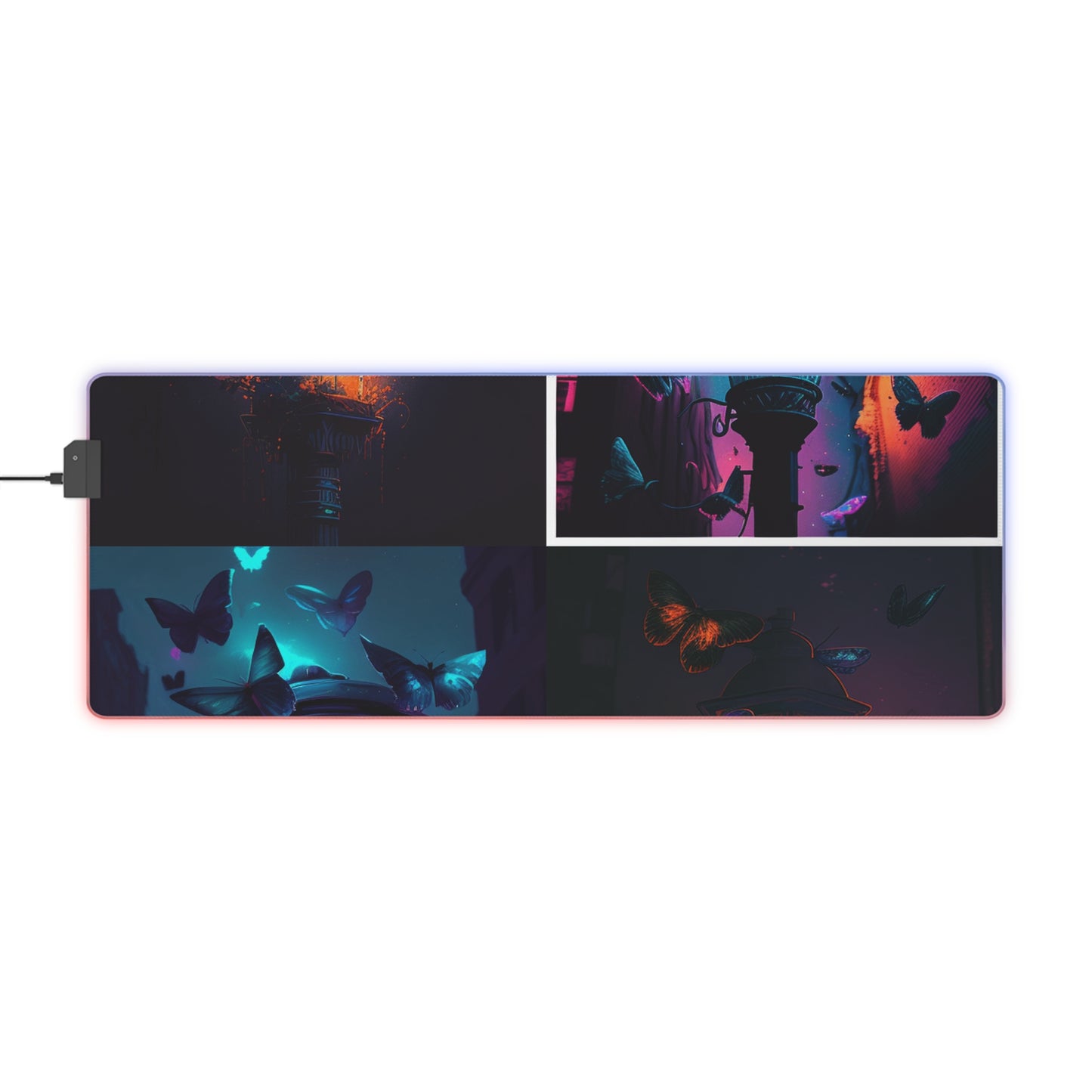 LED Gaming Mouse Pad Street Light Butterfly 5