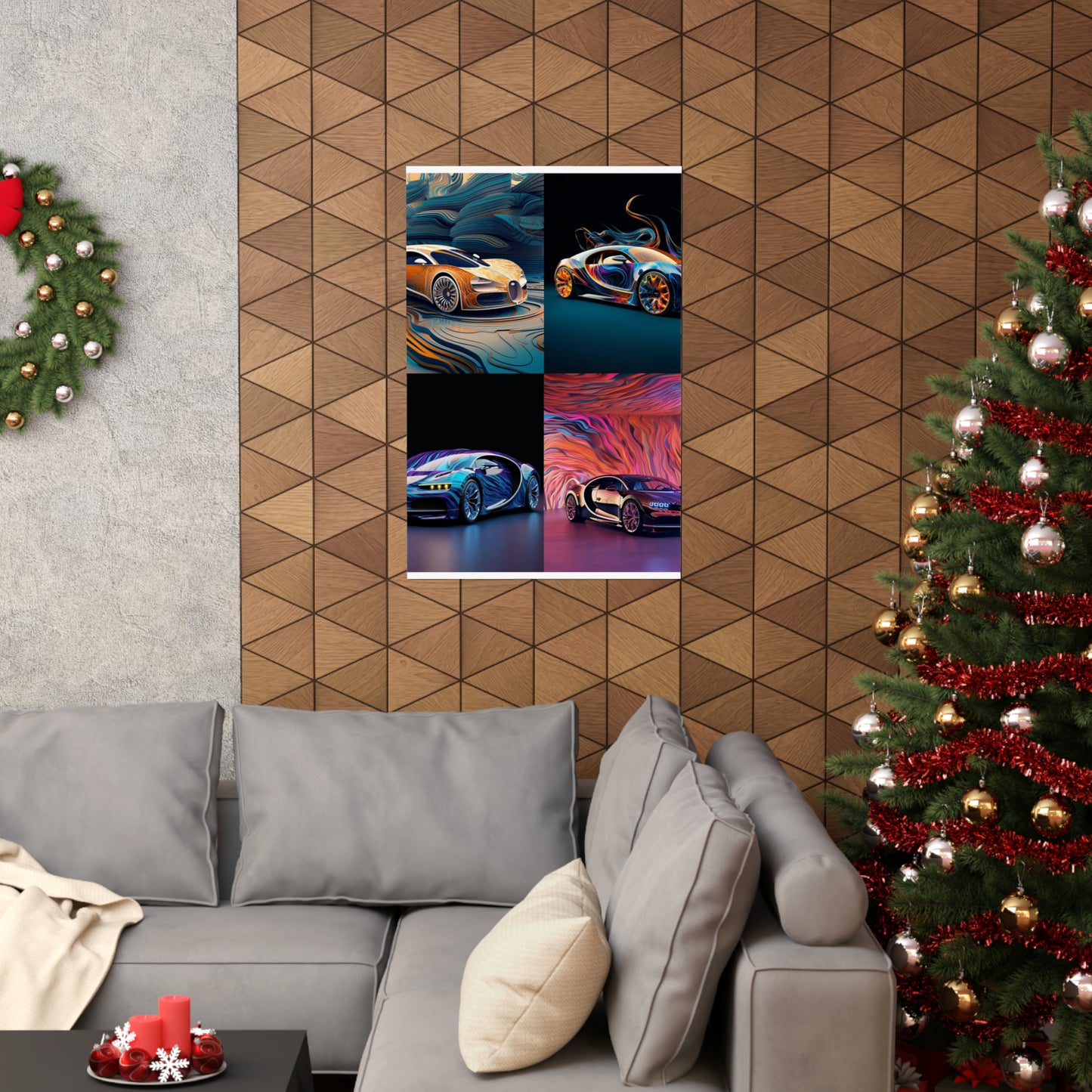 Premium Matte Vertical Posters Bugatti Abstract Flair 5