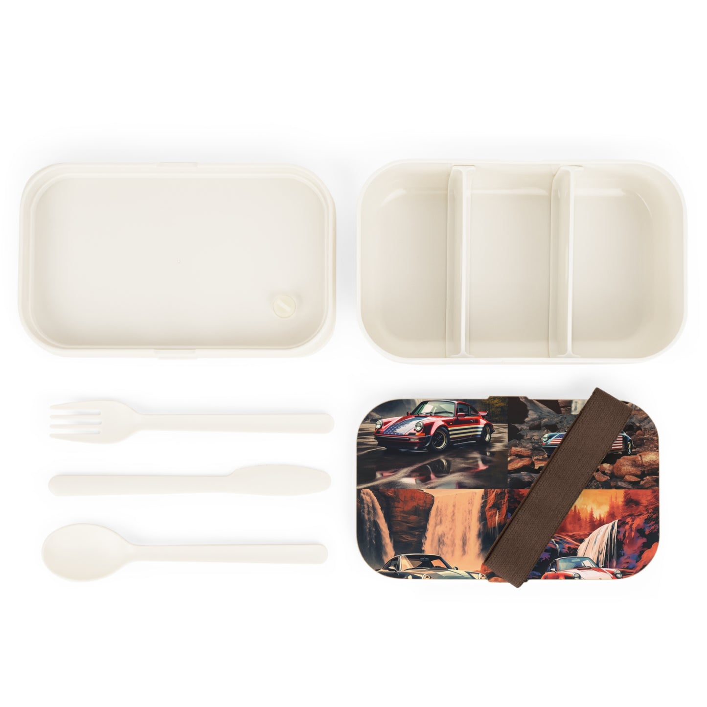 Bento Lunch Box American Flag Porsche Abstract 5
