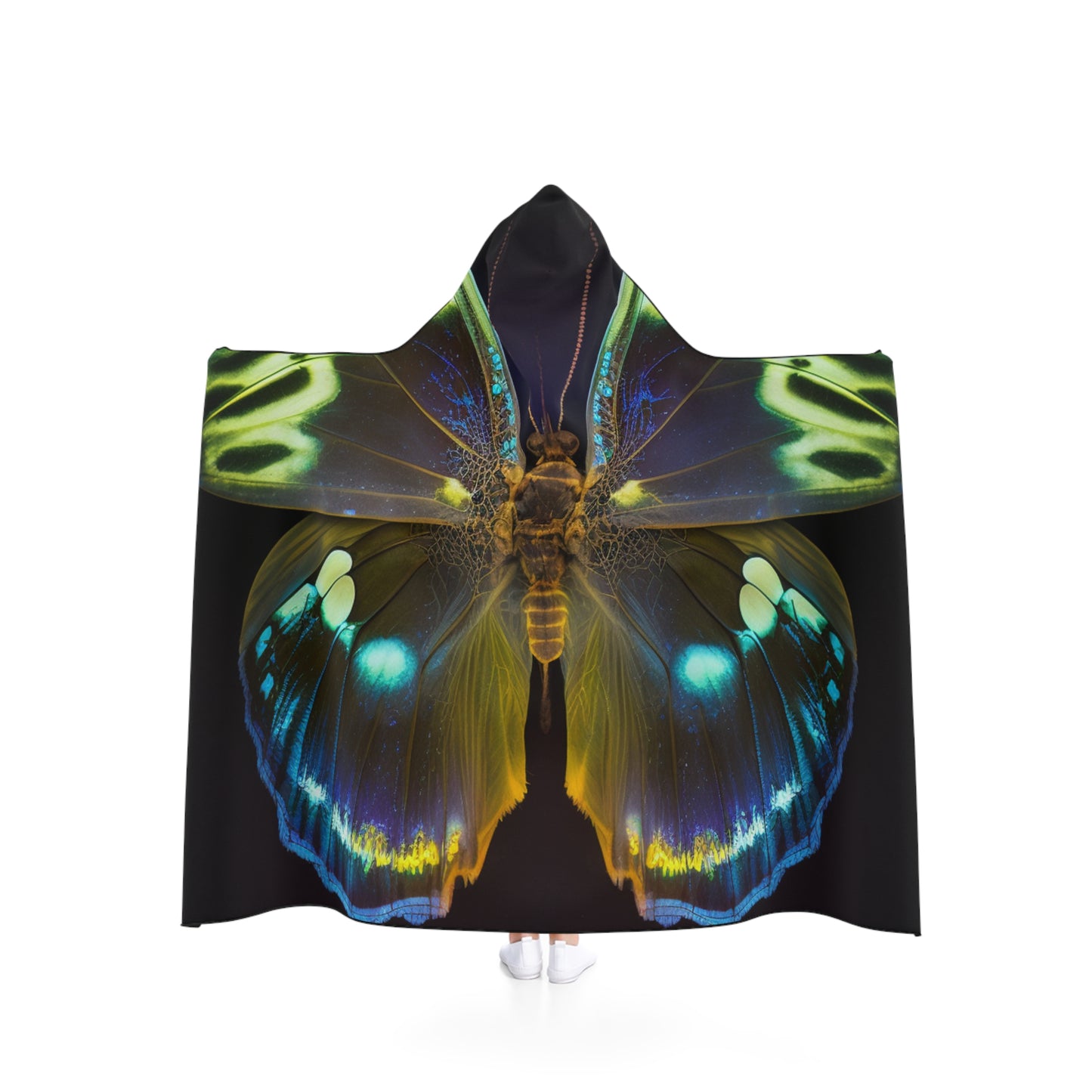 Hooded Blanket Neon Hue Butterfly 1