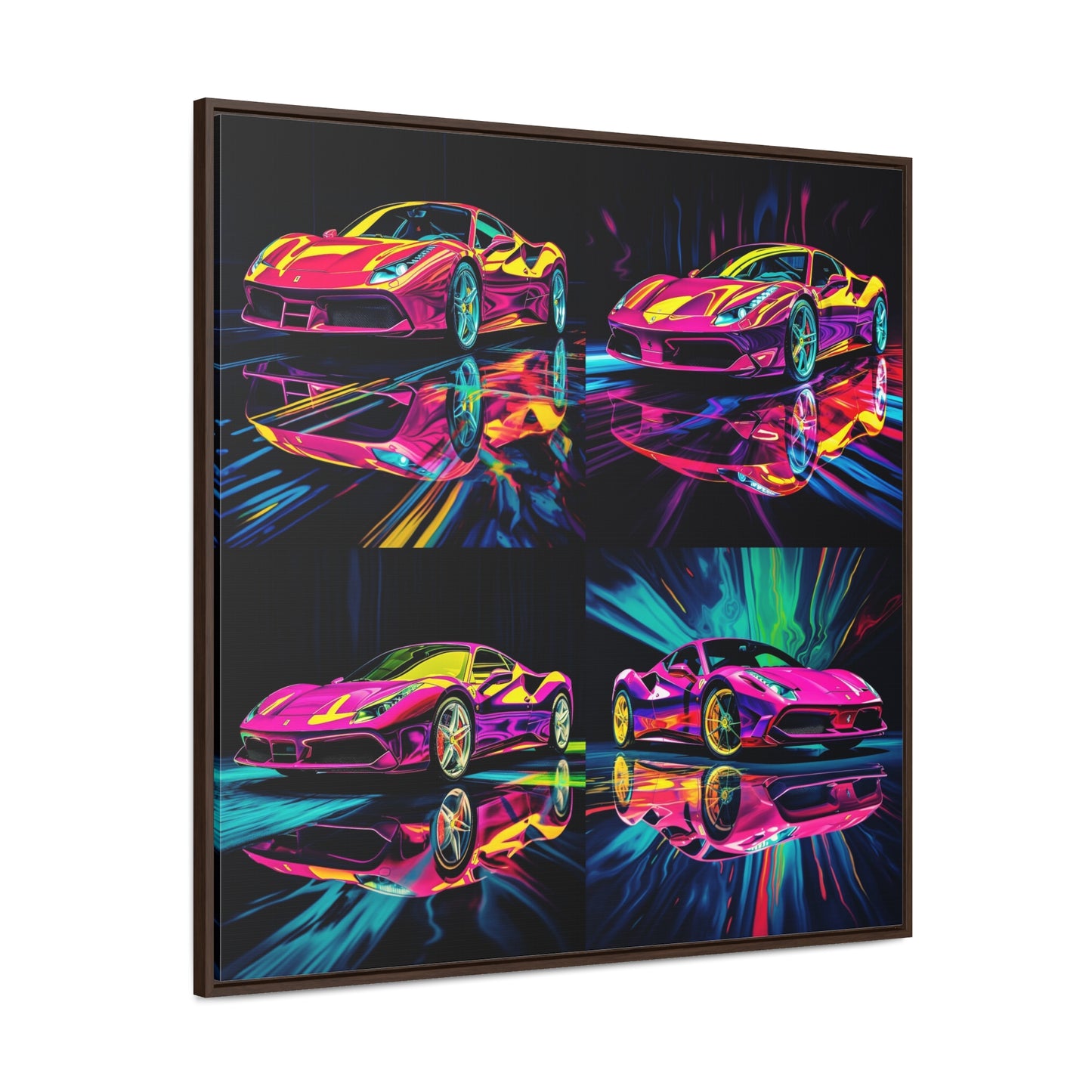 Gallery Canvas Wraps, Square Frame Pink Ferrari Macro 5