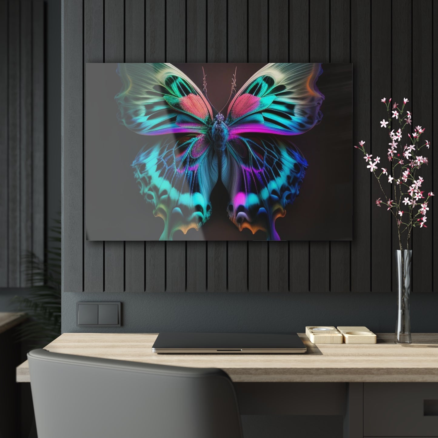 Acrylic Prints Neon Butterfly Fusion 1