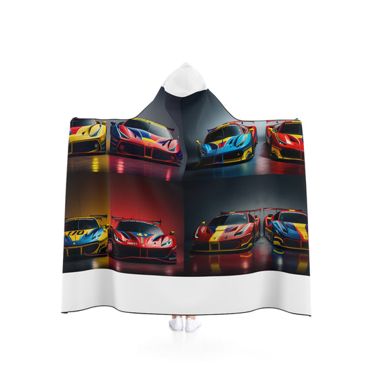 Hooded Blanket Ferrari Red Blue 5