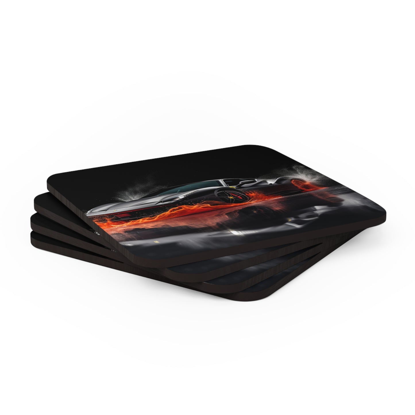 Corkwood Coaster Set Ferrari Water Splash 3