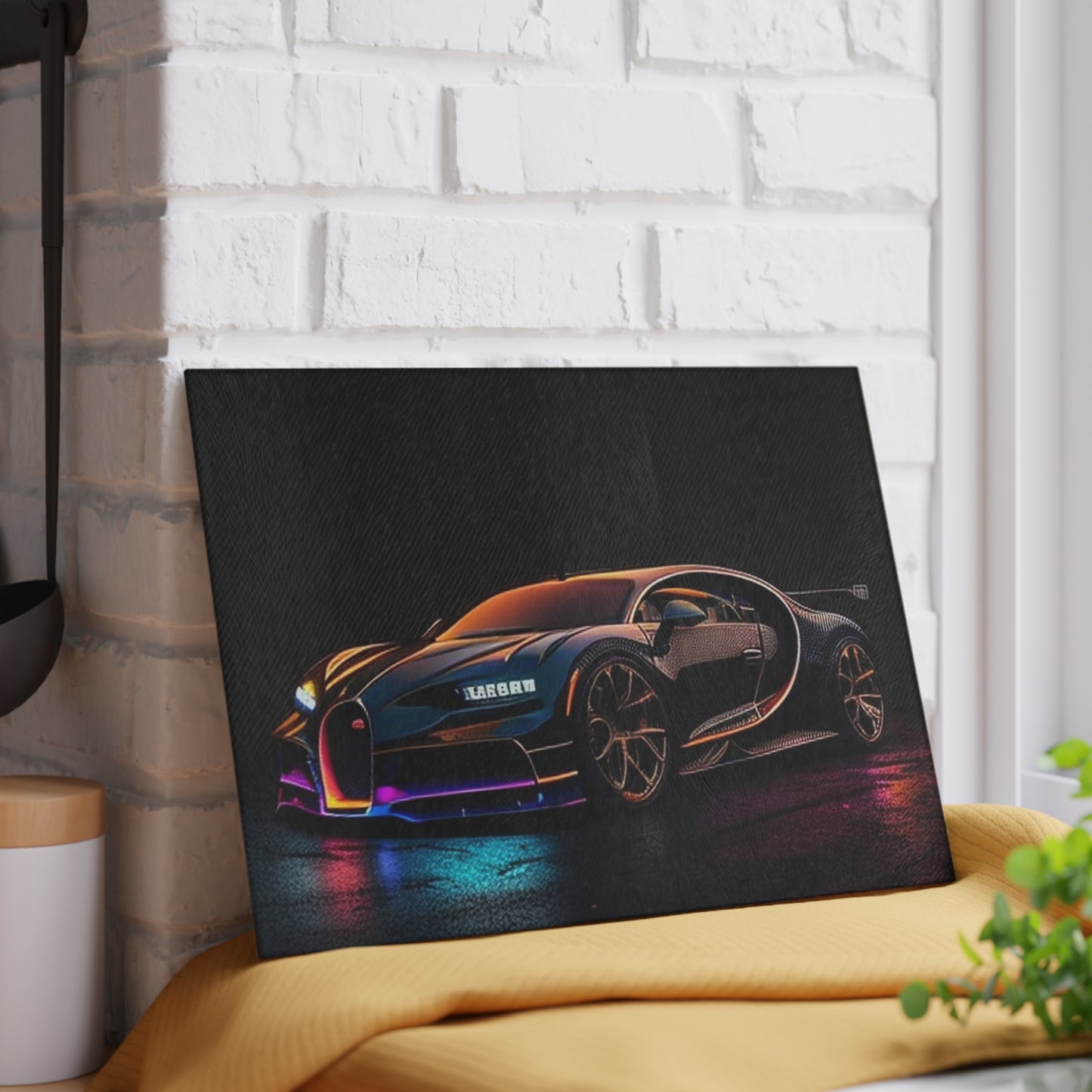 Glass Cutting Board Bugatti Chiron Super 4