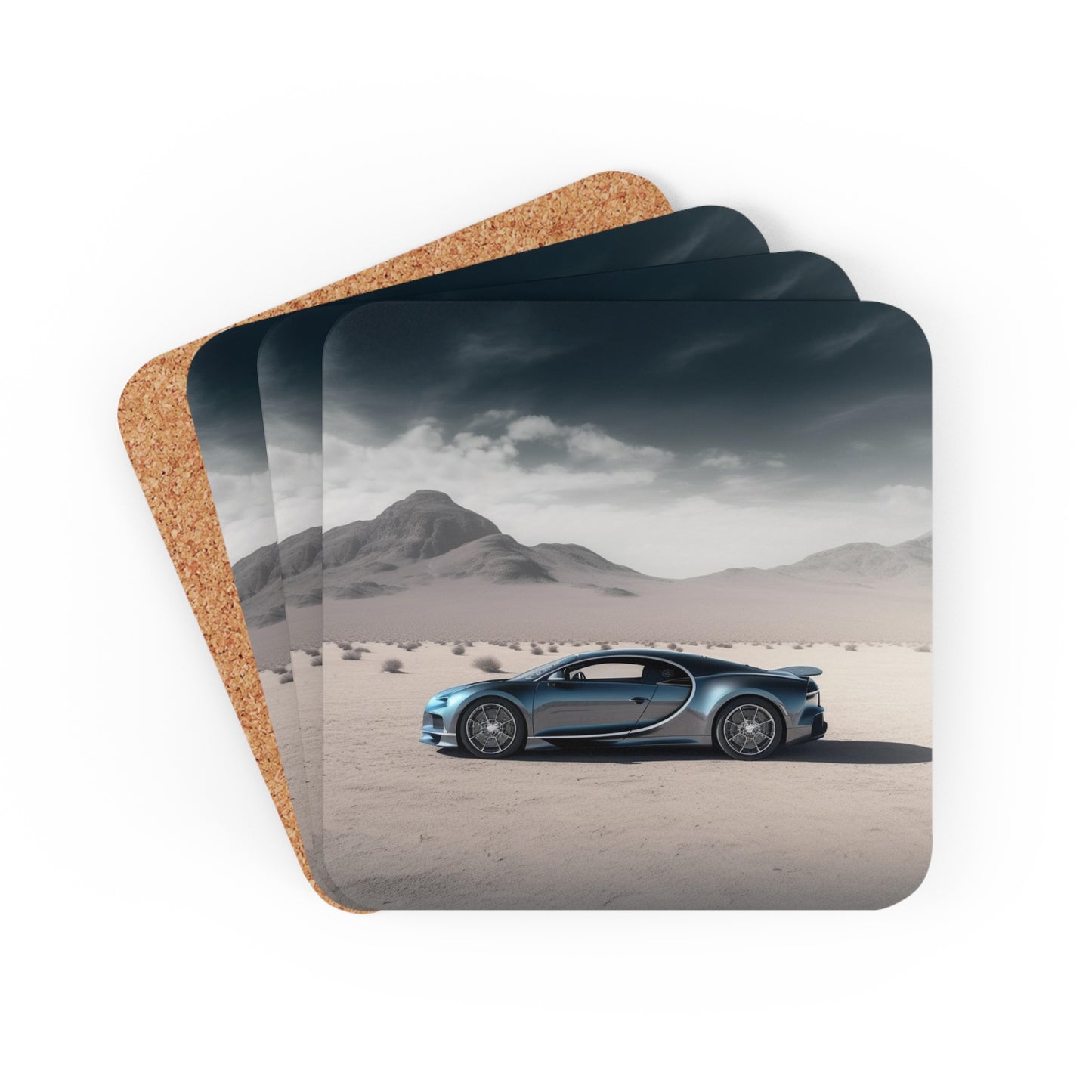 Corkwood Coaster Set Bugatti Real Look 1