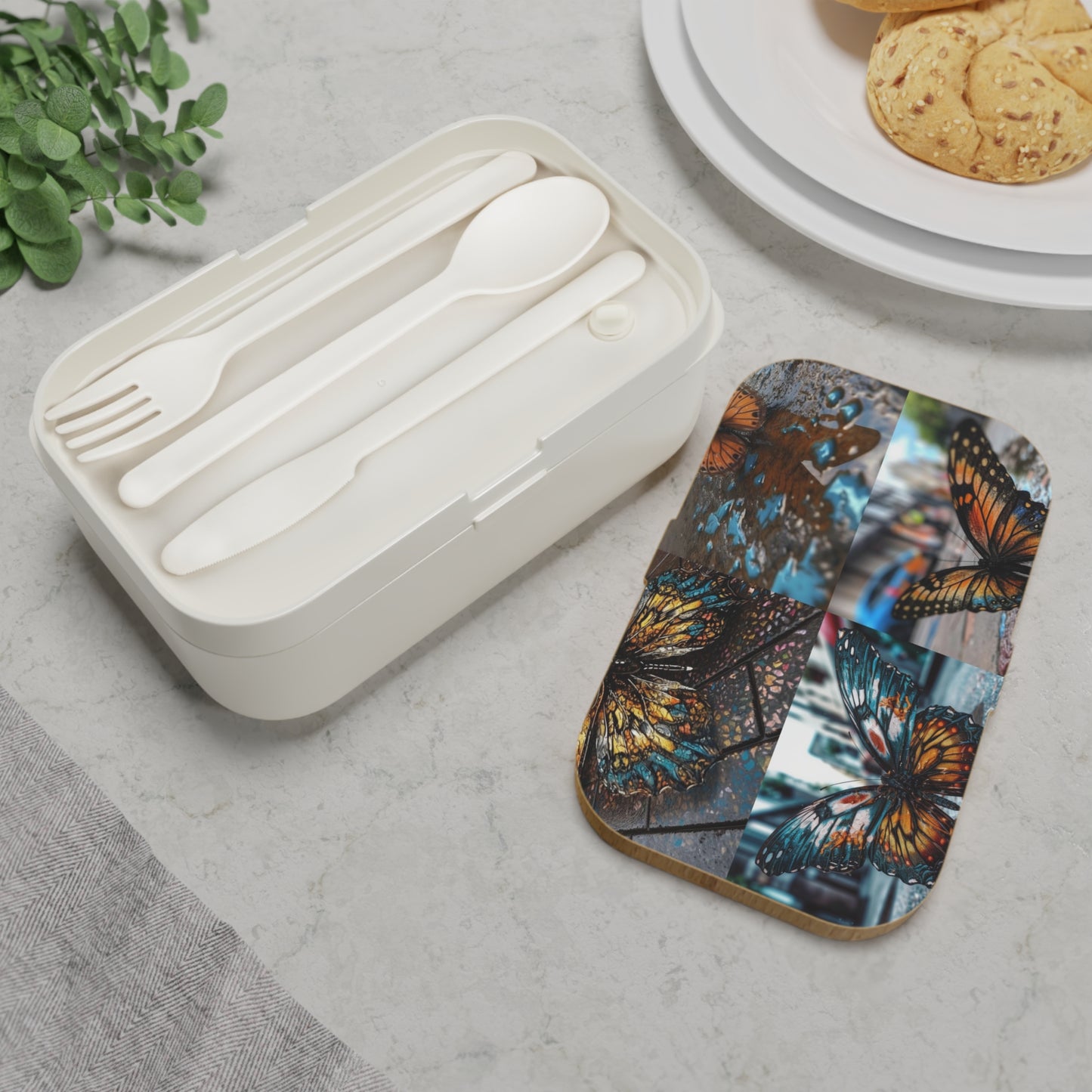 Bento Lunch Box Water Butterfly Street 5