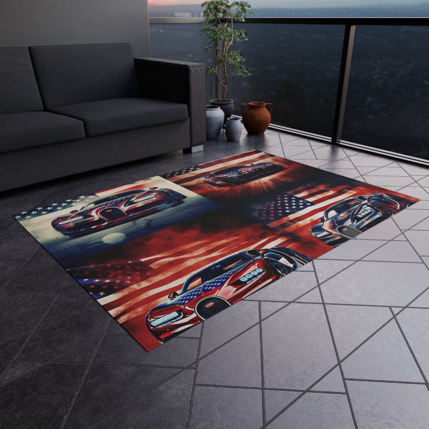 Outdoor Rug  Abstract American Flag Background Bugatti 5