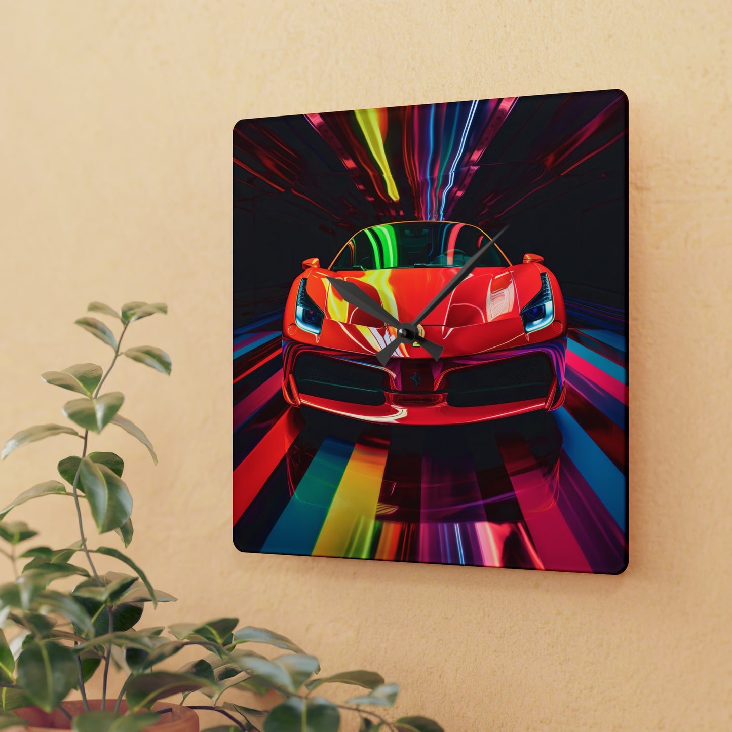 Acrylic Wall Clock Ferrari Flair Macro 3