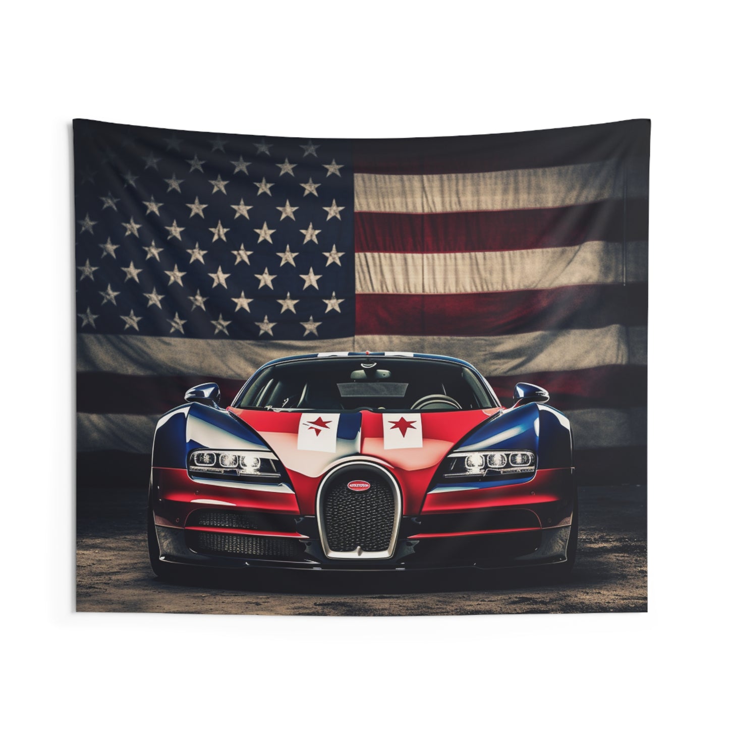 Indoor Wall Tapestries Bugatti American Flag 3
