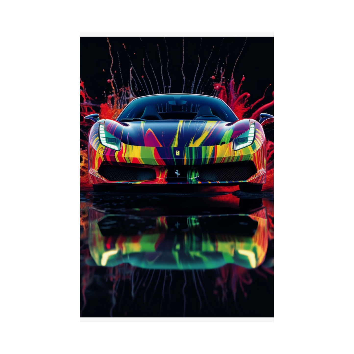 Premium Matte Vertical Posters Ferrari Fusion Water 1