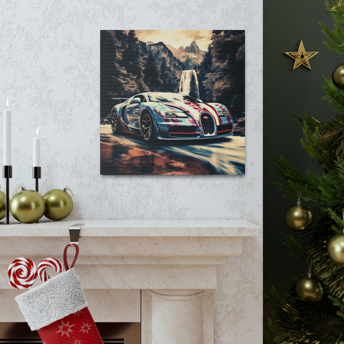 Canvas Gallery Wraps Bugatti Waterfall 1