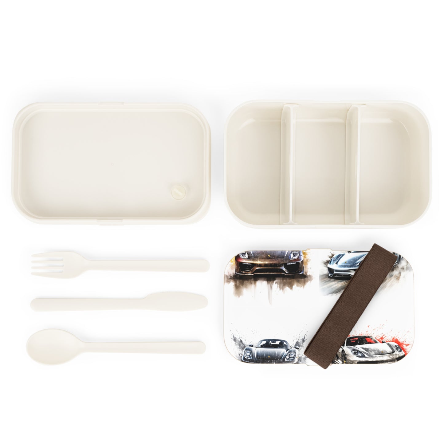 Bento Lunch Box 918 Spyder white background driving fast with water splashing 5