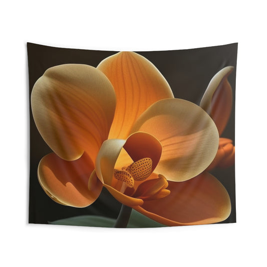 Indoor Wall Tapestries Orange Orchid 4
