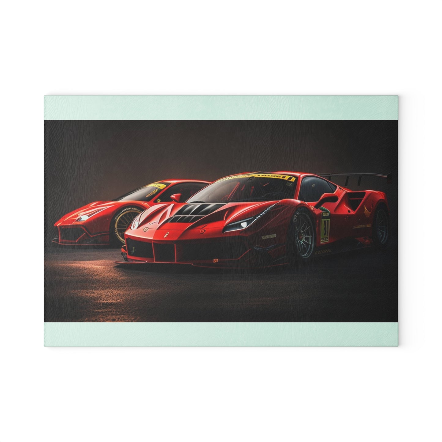 Glass Cutting Board Ferrari Red 4