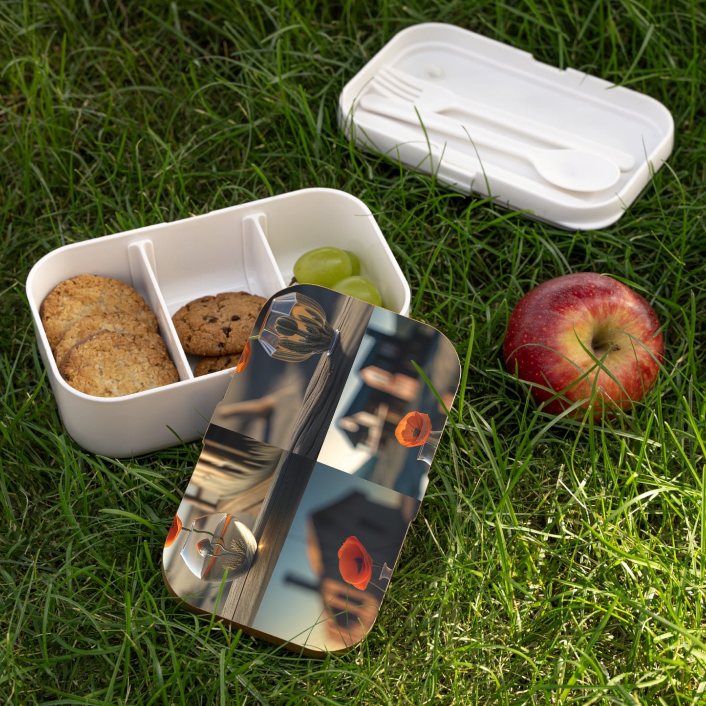 Bento Lunch Box Orange Poppy in a Vase 5